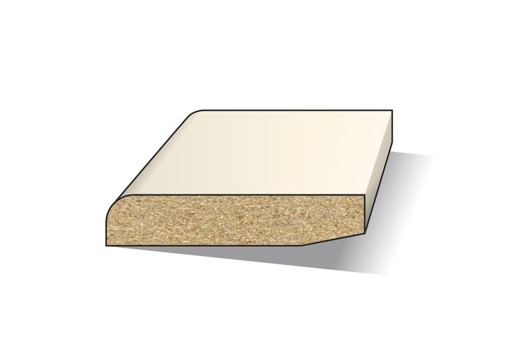 Traplat MDF V313 Gegrond FSC 4x30x3660mm - Wit