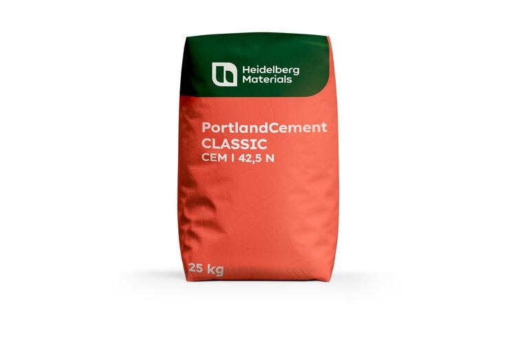 heidelberg portlandcement cem, 42,5 n cement grijs zak 25kg