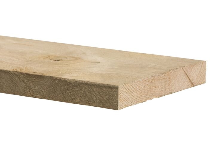 Steigerplank Vurenhout ME Geborsteld en Gedroogd PEFC 32x200x5000mm - Vintage