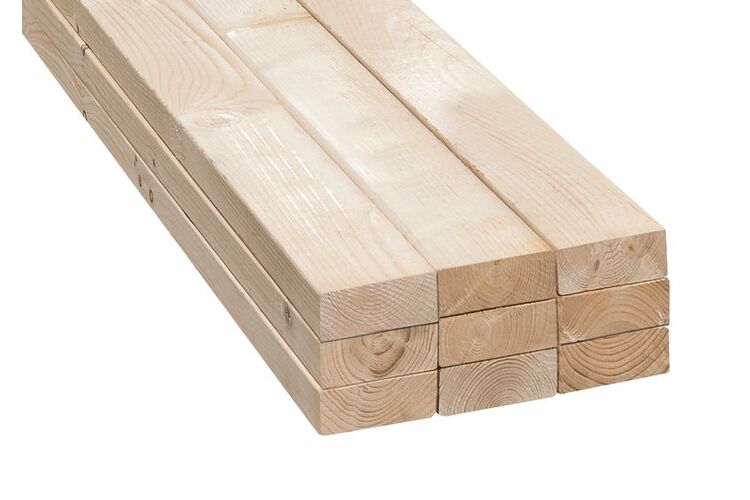 Vuren Mix C24 SLS Geschaafd Ronde Hoek 70%PEFC 38x120x4800mm