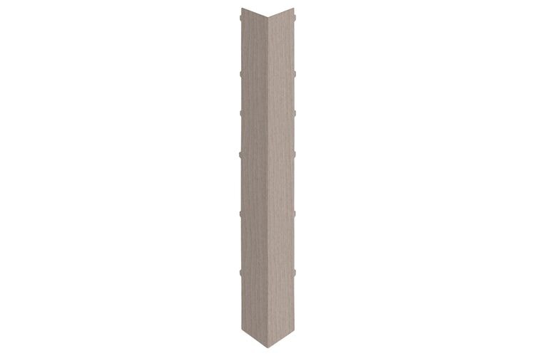 Keralit 2847 Dakrand Uitwendig Hoekstuk 350mm Vergrijsd Ceder Classic Nerf