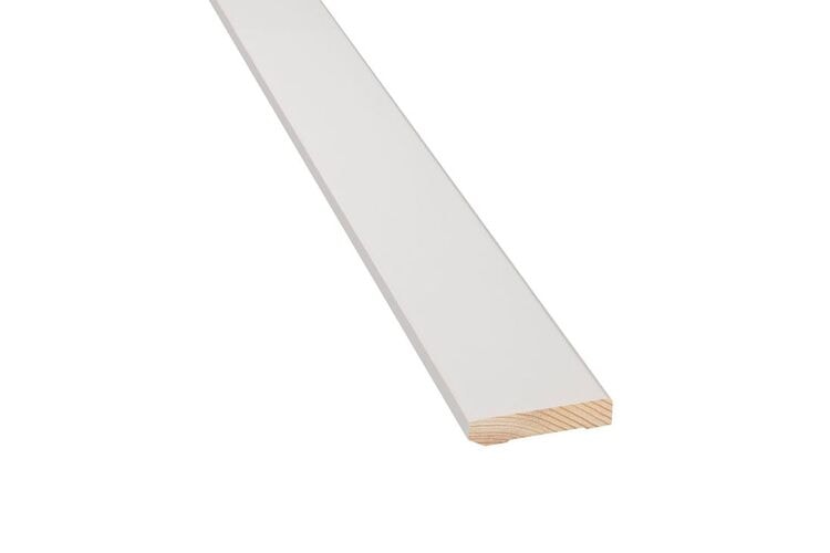 Q-PINE Qlassic Plint Recht Grenenhout B PL1 FSC Afgelakt 12x55x4800mm - Wit