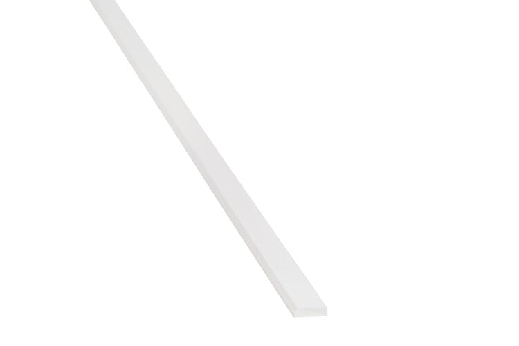 Koplat schuin MDF MR Gegrond Gegrond FSC 12x45x4880mm - Wit