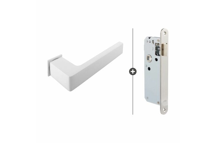 SKANTRAE Hang- en Sluitwerkpakket HSP812 Loopslot Dayton Mat Wit T.B.V. SSL Series
