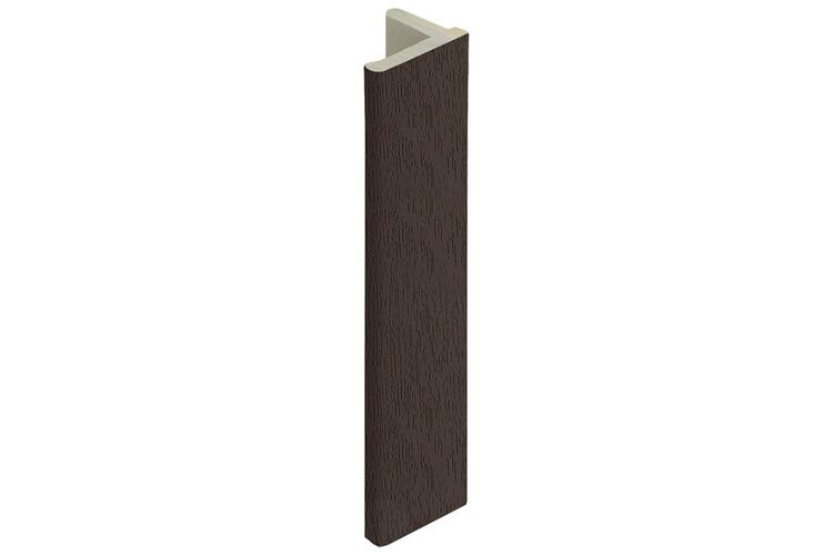 Keralit 2836 Eindprofiel 10mm Voor Dakrand Donkerbruin Classic Nerf 4000mm