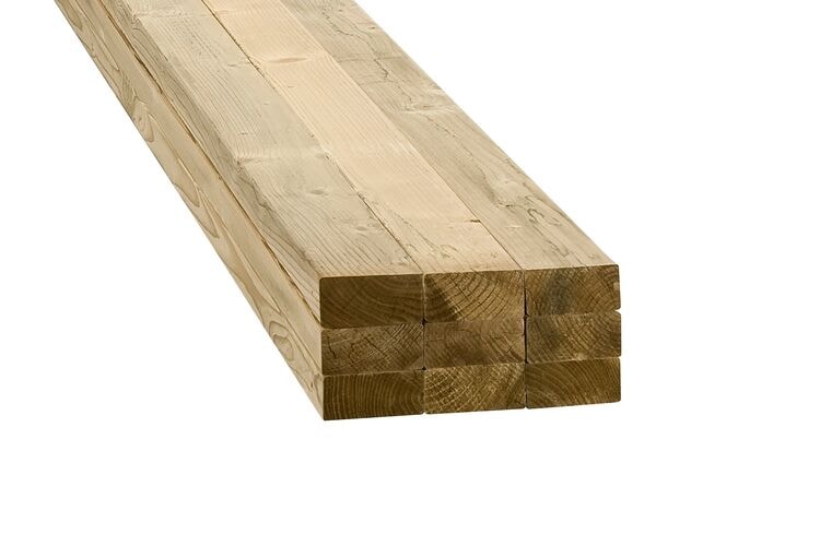 Balk SLS Vuren C C18 Geïmpregneerd Geschaafd FSC 38x140x4800mm