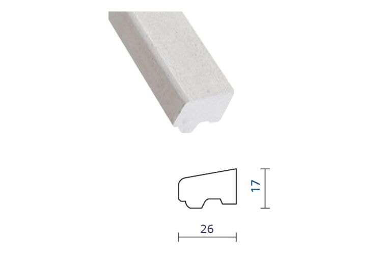 Glaslat Meranti Hardhout Gegrond, model C1 FSC 17x26x4000mm - Geventileerd