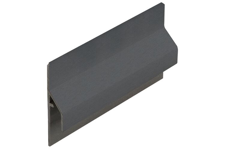 Keralit 2843 Trim/Kraal Aansluitprofiel 10mm Dakr. Antraciet Classic Nerf 6000mm