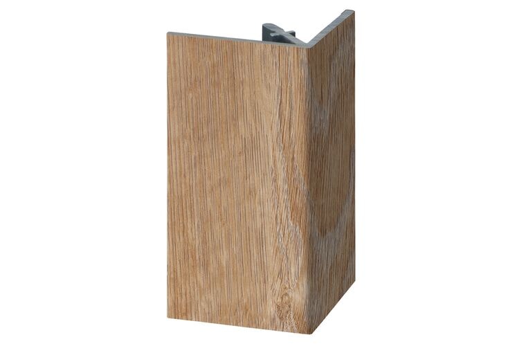 Keralit 2812 Uitwendig Rechthoekprofiel Natuur Eiken Houtstructuur 46x46x4000mm