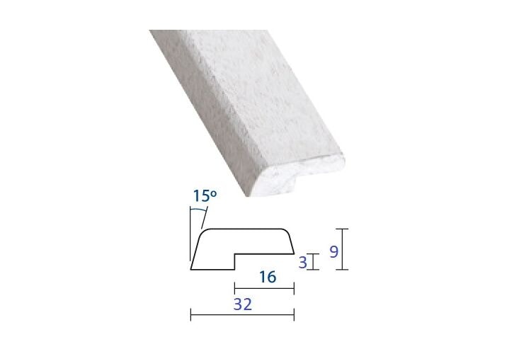 Opdeklat Meranti Hardhout Gegrond, model E7 FSC 9x32x4000mm