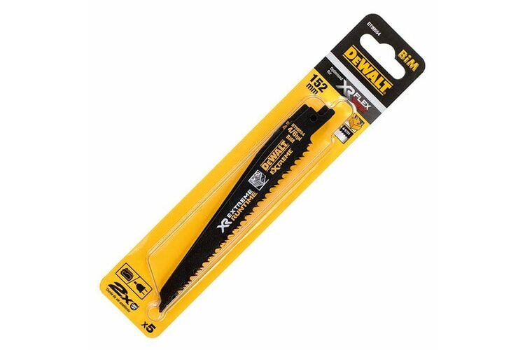 DeWALT reciprozaagblad xtreme runtime DT99554-QZ 6tpi 152mm 5st