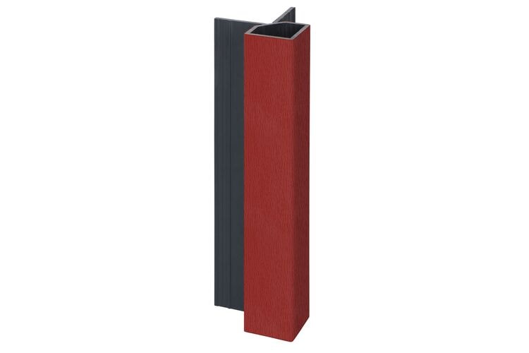 Keralit 2828 Uitwendig Hoekprofiel Rood Classic Nerf 32x32x4000mm