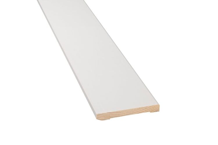 Q-PINE Qlassic Plint Recht Grenenhout B FSC Afgelakt 12x90x4800mm - Wit