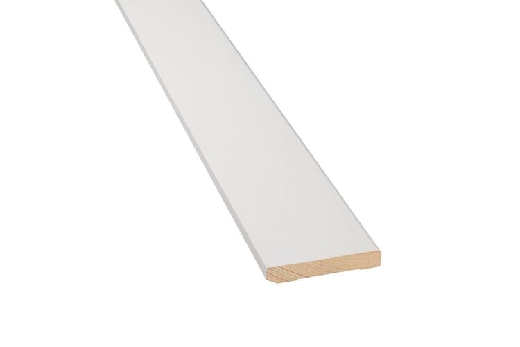 Q-PINE Qlassic Plint Recht Grenenhout B PL1 FSC Afgelakt 12x70x4800mm - Wit
