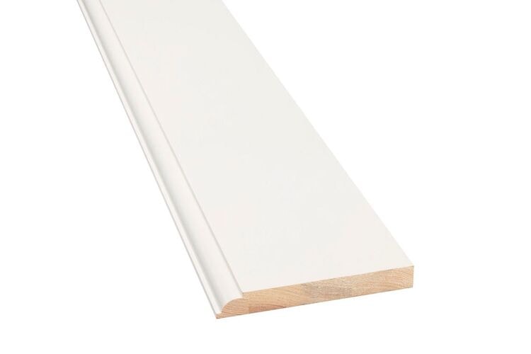 Q-PINE Qlassic Luxe Plint Grenenhout B Gegrond QP13 FSC 15x115x4800mm - Wit