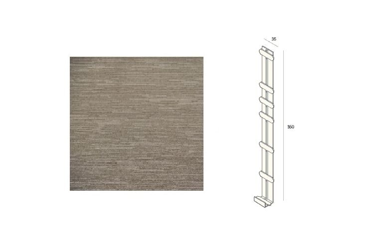Keralit 2848 Dakrand Tussenstuk 350mm Vergr.Ceder Classic Nerf