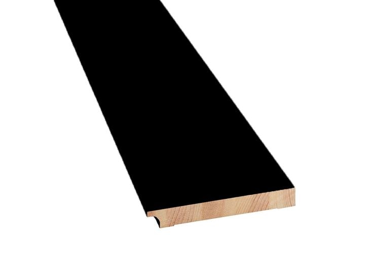 Qpine Koplat Grenen B K17 Gegrond, Afgelakt FSC 15x120x4800mm - Zwart