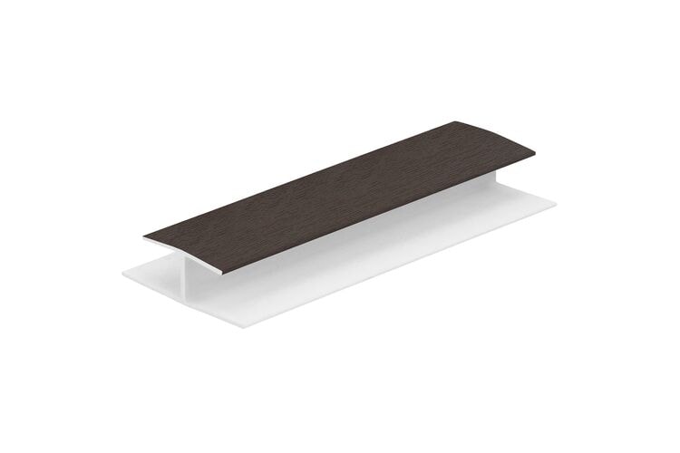 Keralit 0420 H-Verbindingprofiel 10mm Donkerbruin 2600mm
