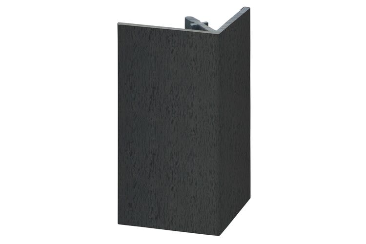 Keralit 2812 Uitwendig Rechthoekprofiel Zwart Classic Nerf 46x46x4000mm