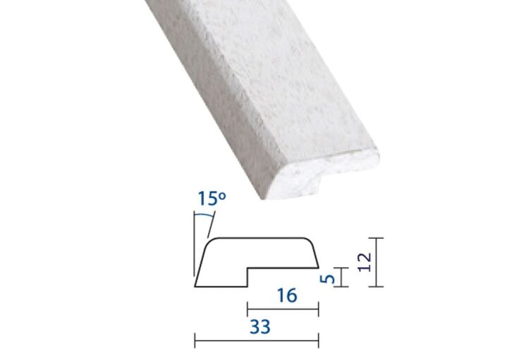 Opdeklat Meranti Hardhout Gegrond, model E22 FSC 12x33x4000mm
