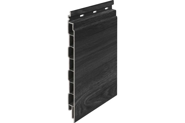 Keralit 2819 Sponningdeel Zwart Eiken Houtstructuur 17x190x6000mm