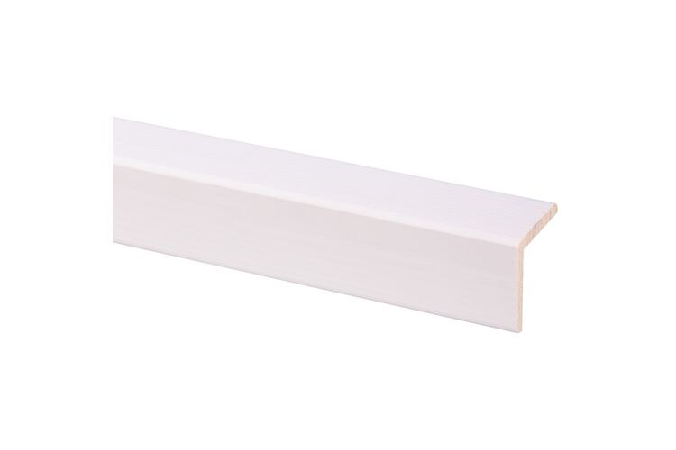 Hoeklat Grenen Hoekprofiel Gegrond FSC 44x44x2700mm - Wit