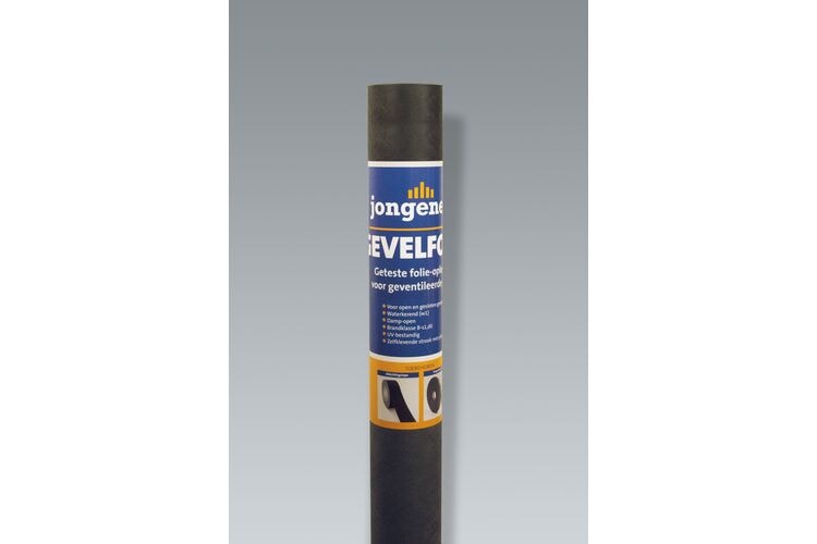 Jongeneel gevelfolie TPES damp-open dubbele kleefrand 1,5m x 25m