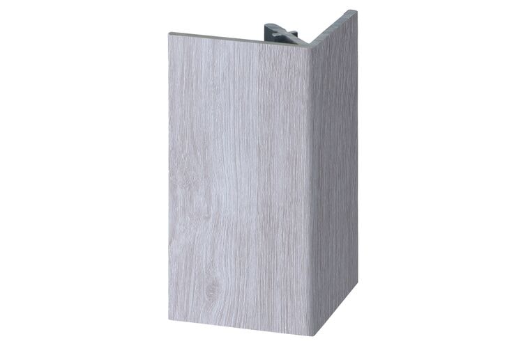 Keralit 2812 Uitwendig Rechthoekprofiel Wit Eiken Houtstructuur 46x46x4000mm