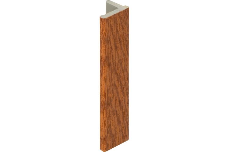 Keralit 2836 Eindprofiel 10mm Voor Dakrand Golden Oak Classic Nerf 4000mm