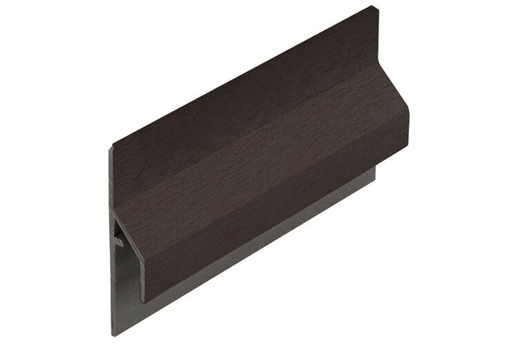 Keralit 2843 Trim/Kraal Aansluitprofiel 10mm Donkerbruin Classic Nerf 6000mm