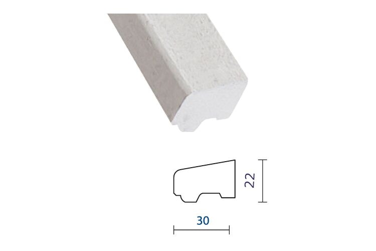 Glaslat Meranti Hardhout Gegrond, model C3 FSC 22x30x4000mm - Geventileerd