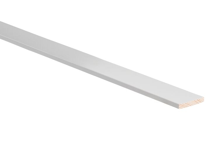 Q-PINE Lat Grenenhout B Geschaafd en Gevingerlast FSC 7x55x2700mm - Wit
