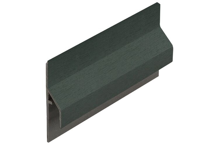 Keralit 2843 Trim/Kraal Aansluitprofiel 10mm Donkergroen Classic Nerf 6000mm