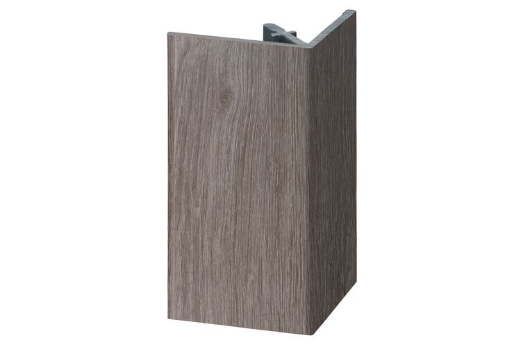 Keralit 2812 Uitwendig Rechthoekprofiel Taupe Eiken Houtstructuur 46x46x4000mm